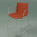 3d model Silla 0326 (sobre rieles con reposabrazos, con moldura frontal, efecto teca) - vista previa