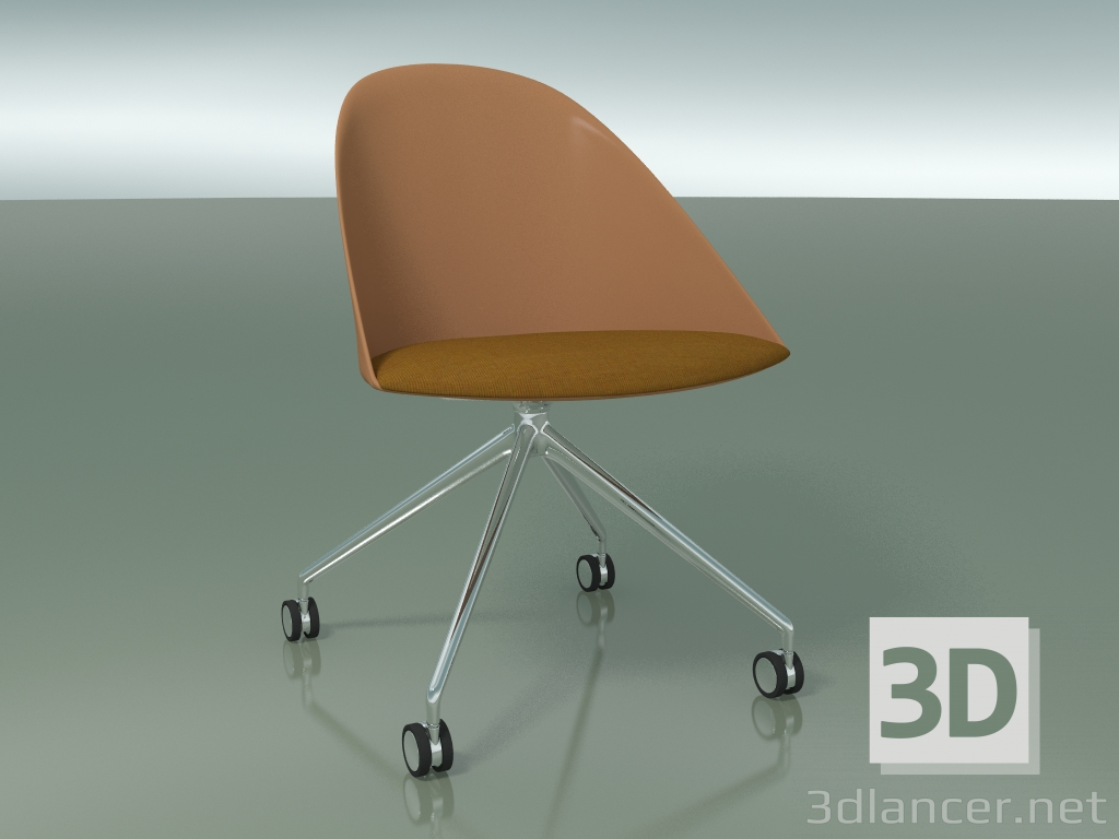 modello 3D Sedia 2217 (4 ruote, CRO, con imbottitura, polipropilene PC00004) - anteprima