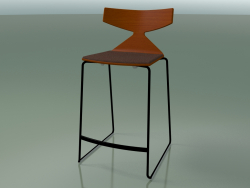 Stackable Bar Stool 3712 (with cushion, Orange, V39)