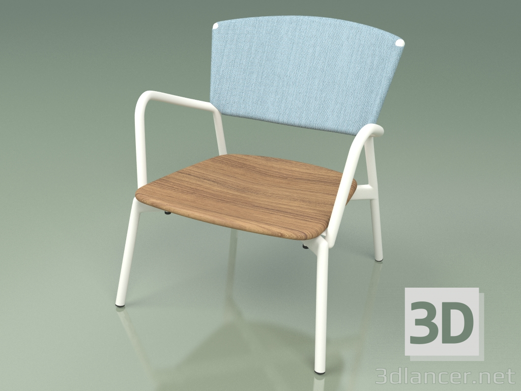 3D Modell Stuhl 027 (Metal Milk, Batyline Sky) - Vorschau