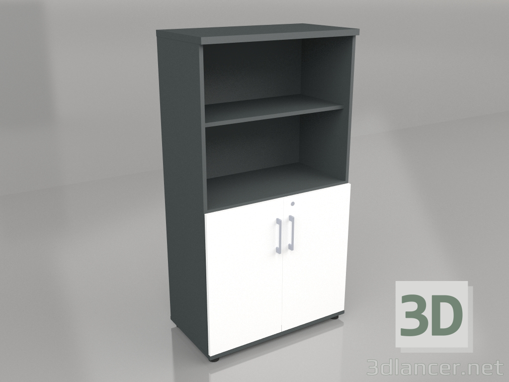 modello 3D Semilibreria Standard A4404 (801x432x1481) - anteprima