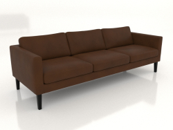 4-seater sofa (high legs, leather)