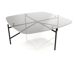 Table basse 90x90 avec plateau en verre