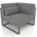 3d model Modular sofa, section 6 right, high back (Anthracite) - preview