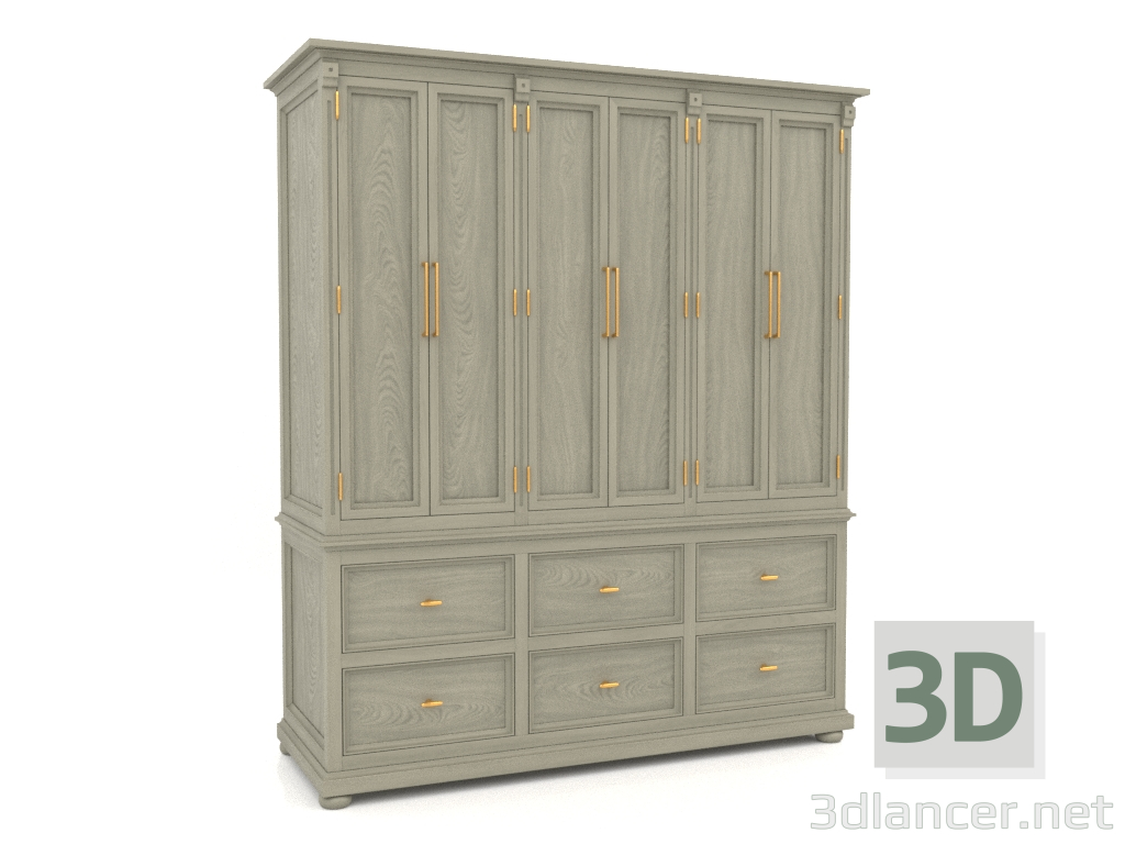 modèle 3D Armoire (3 sections) - preview