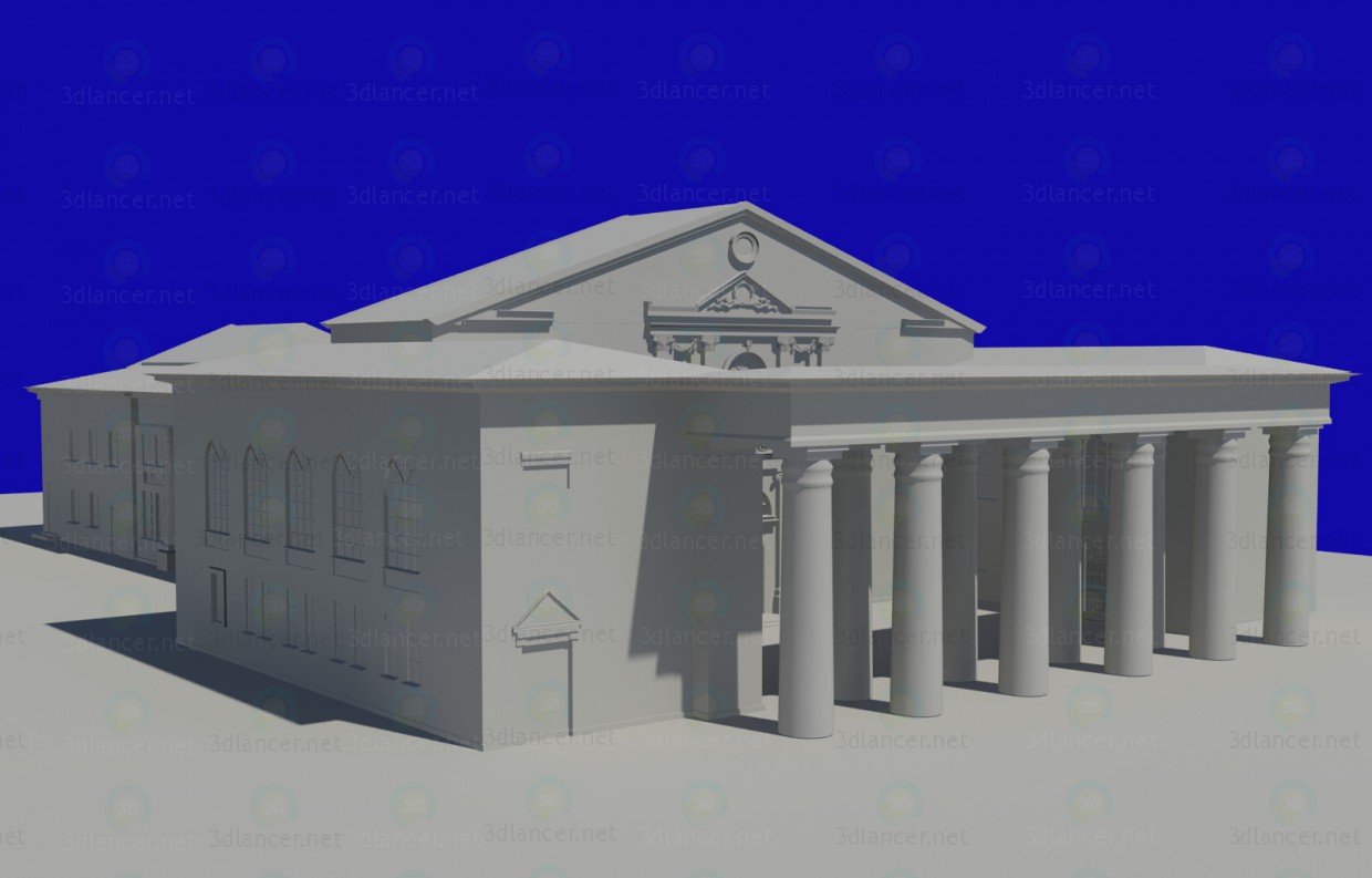 3d model Palacio de la cultura - vista previa