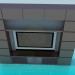 modello 3D TV e ricevitore - anteprima