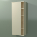 3d model Armario de pared con 1 puerta izquierda (8CUCDСS01, Bone C39, L 48, P 24, H 120 cm) - vista previa