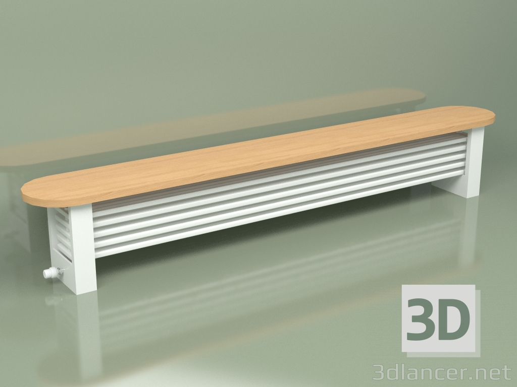 3D Modell Delta Column Bench Radiator (H250 2500, RAL - 9016) - Vorschau