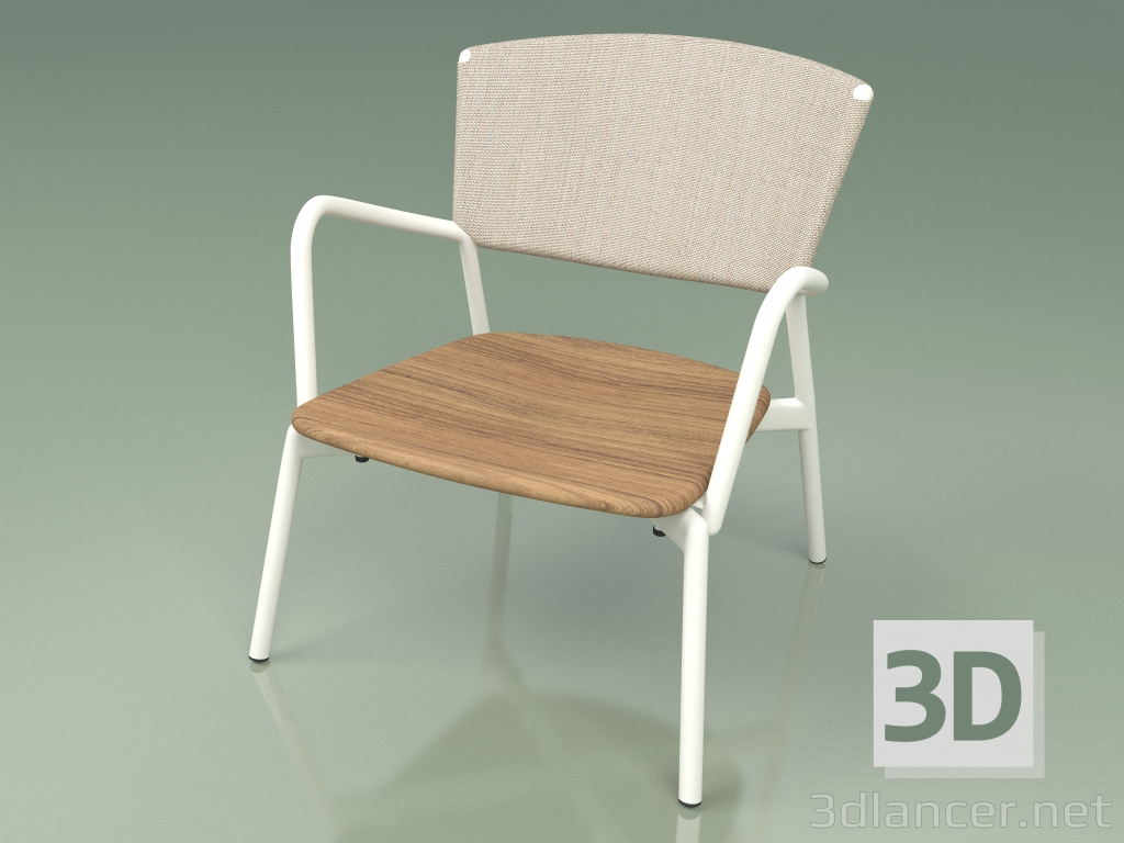 3d model Silla 027 (Metal Milk, Batyline Sand) - vista previa