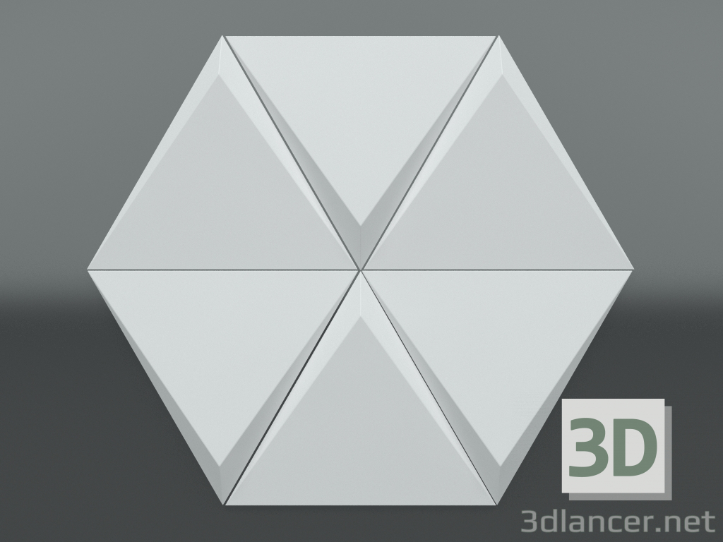 3d model Gypsum 3d panel P-604 - preview