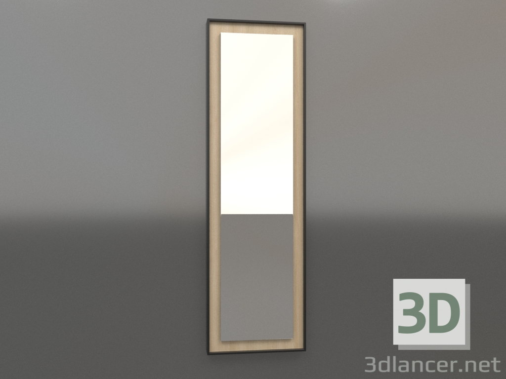 3d модель Дзеркало ZL 18 (450x1500, wood white, black) – превью