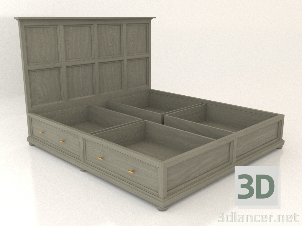 modello 3D Letto matrimoniale - anteprima