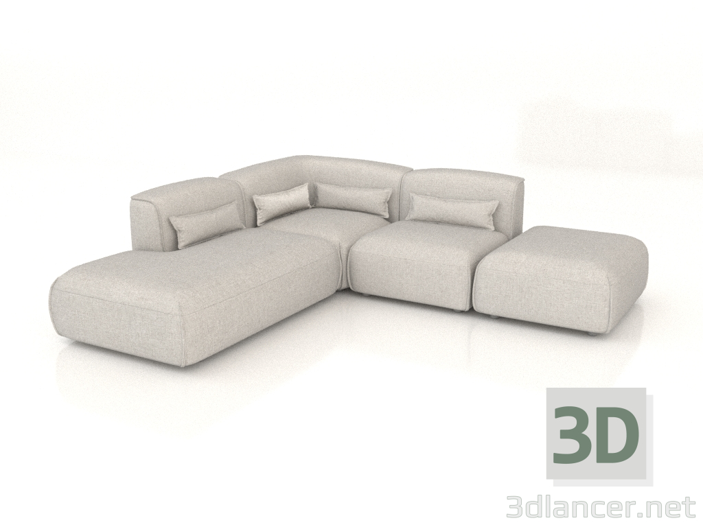 3d модель Диван Ласпи кутовий 258 см – превью