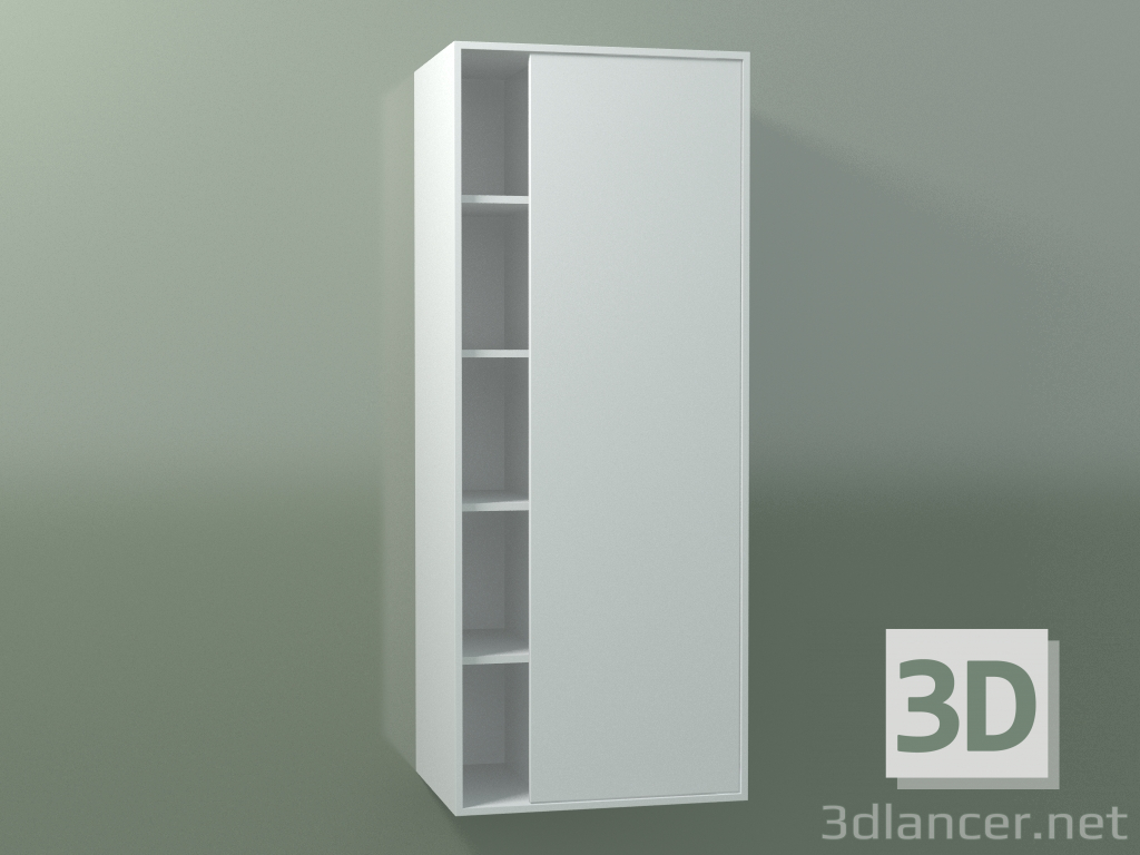 3D Modell Wandschrank mit 1 rechten Tür (8CUCDDD01, Glacier White C01, L 48, P 36, H 120 cm) - Vorschau