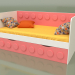 modello 3D Divano letto per bambini con 1 cassetto (Corallo) - anteprima