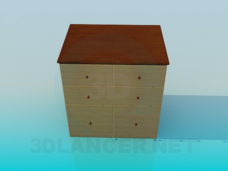 3d model Cajonera profunda - vista previa