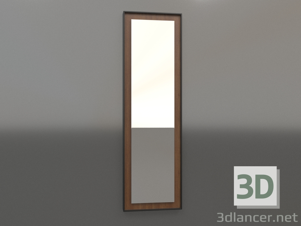 modello 3D Specchio ZL 18 (450x1500, legno marrone chiaro, nero) - anteprima