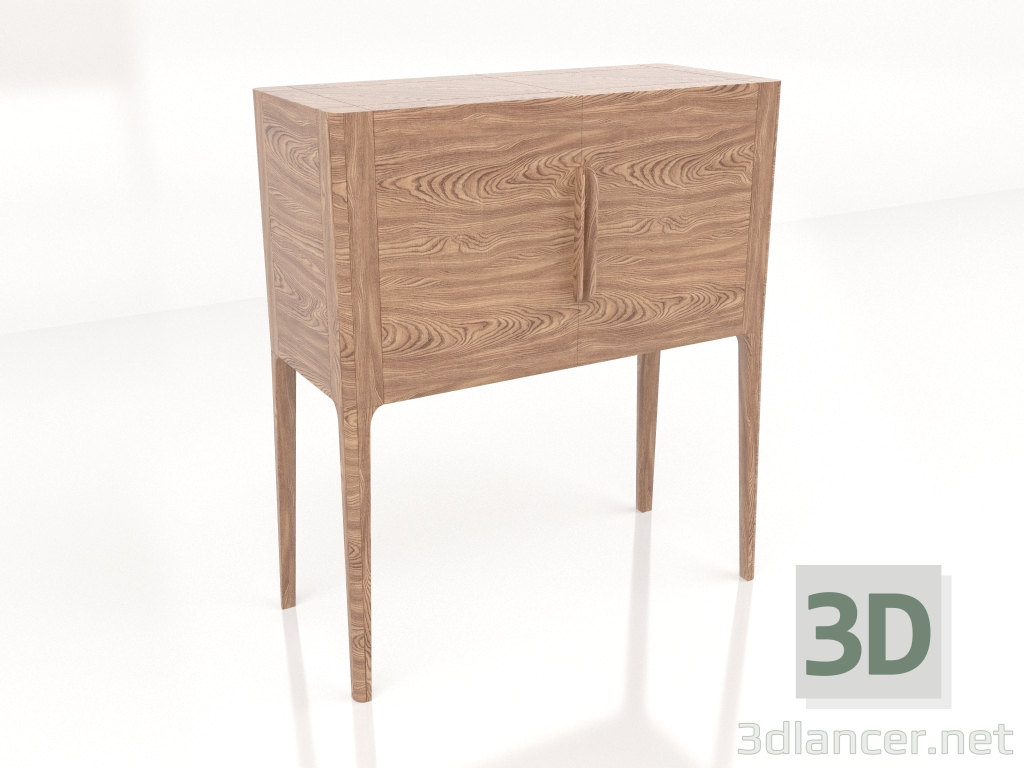 Modelo 3d Cômoda de bar (Nogueira) - preview