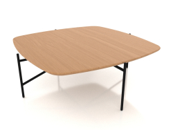 Mesa baixa 90x90 com tampo de madeira