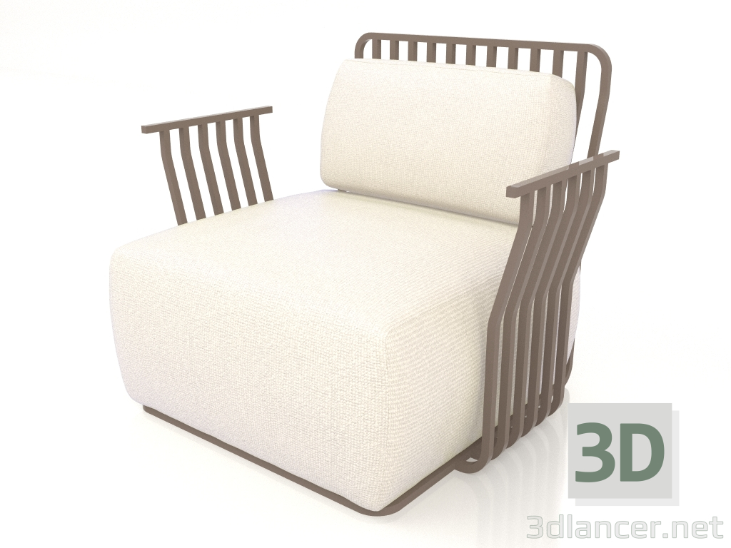 modello 3D Poltrona lounge (Bronzo) - anteprima