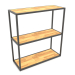 3D Modell Rack-Konsole rechteckig (HOLZ, 80x30x86, 3 Regale) - Vorschau