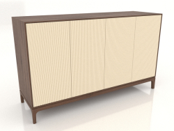 Mobile TV FARGO con frontali fresati 1600x500x950 mm (vaniglia, rovere tabacco, opzione 3)