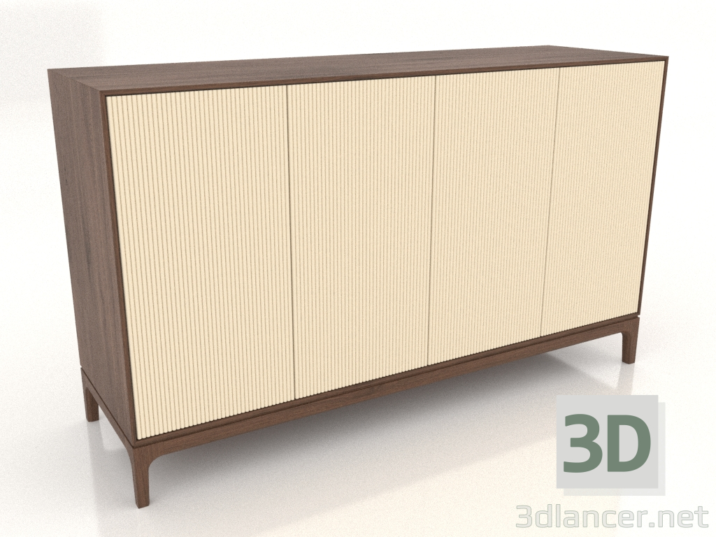 modello 3D Mobile TV FARGO con frontali fresati 1600x500x950 mm (vaniglia, rovere tabacco, opzione 3) - anteprima