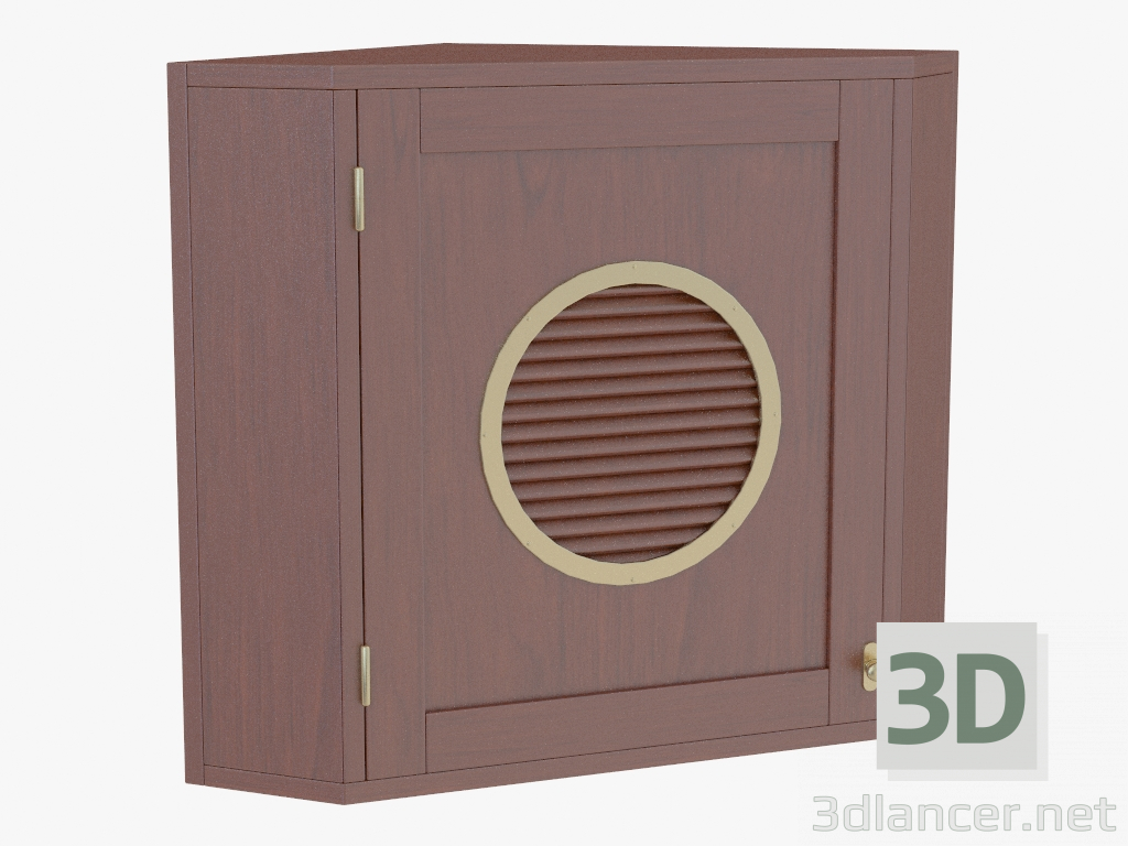 3d model Corner cabinet with decor - preview