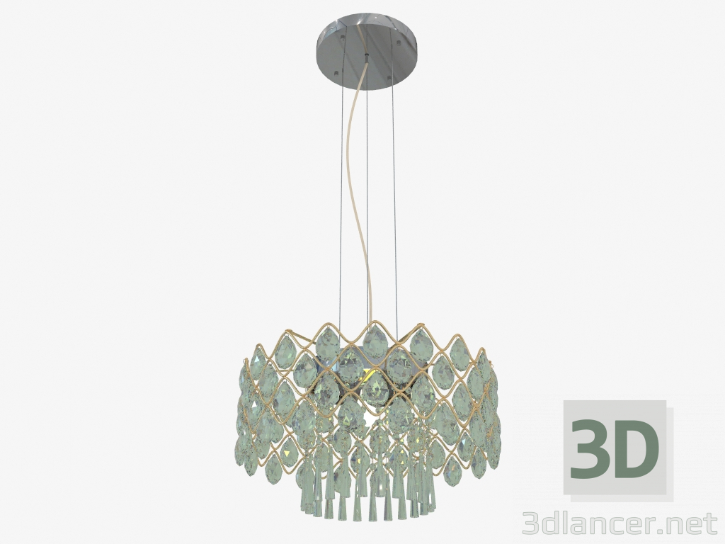 Modelo 3d Pendente de candelabro Corolla (761164) ouro - preview