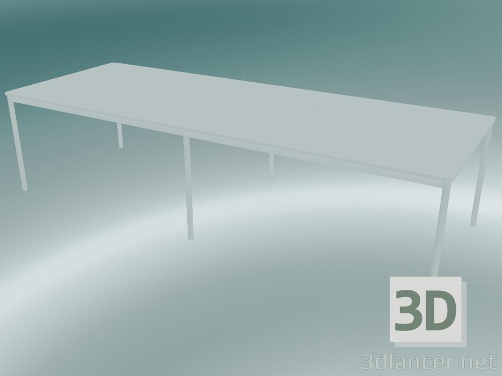 3D modeli Dikdörtgen masa Tabanı 300x110 cm (Beyaz) - önizleme