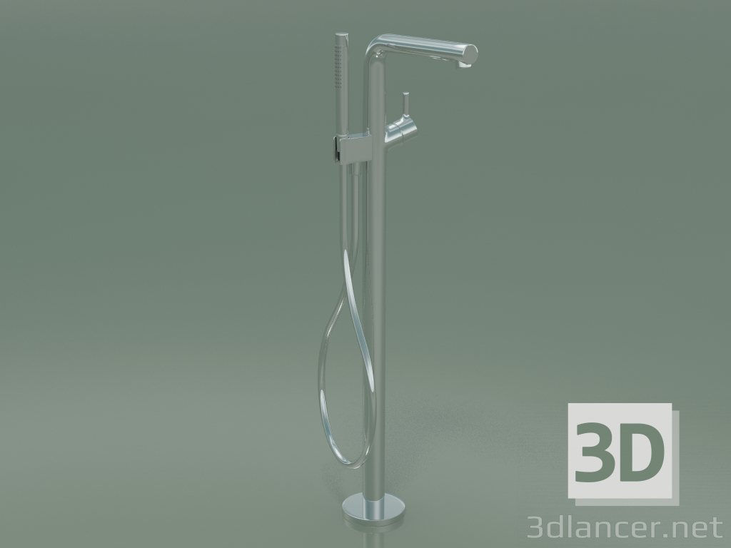 3d model Mezclador monomando de bañera de pie (72412000) - vista previa