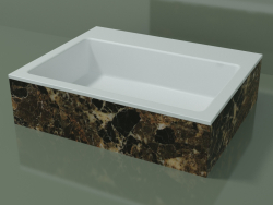 Lavabo da appoggio (01R131302, Emperador M06, L 60, P 48, H 16 cm)