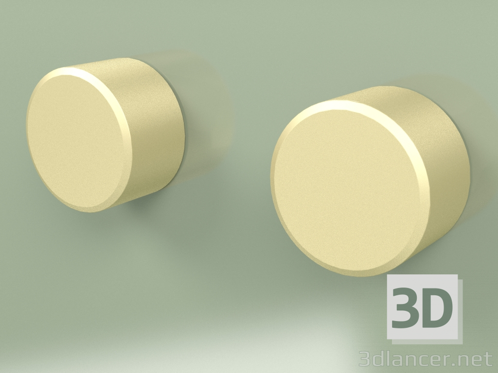 3d model Wall-mounted set of 2 mixing shut-off valves (16 63 V, OC) - preview