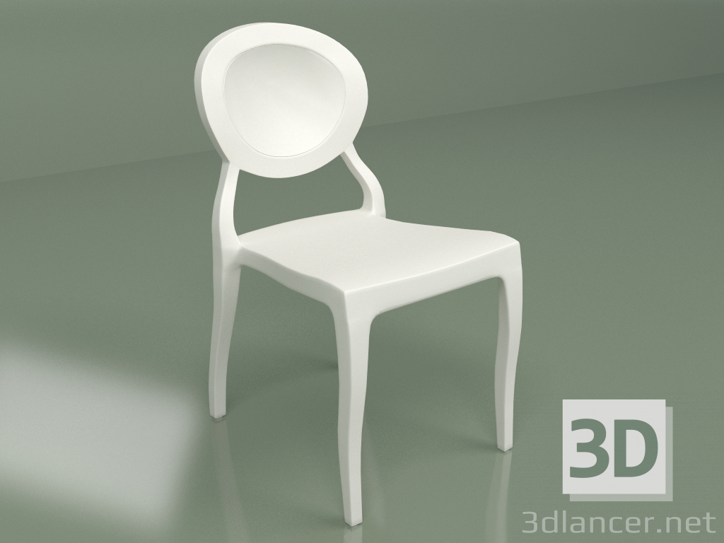 3d model Silla Romola Apilable (blanco) - vista previa