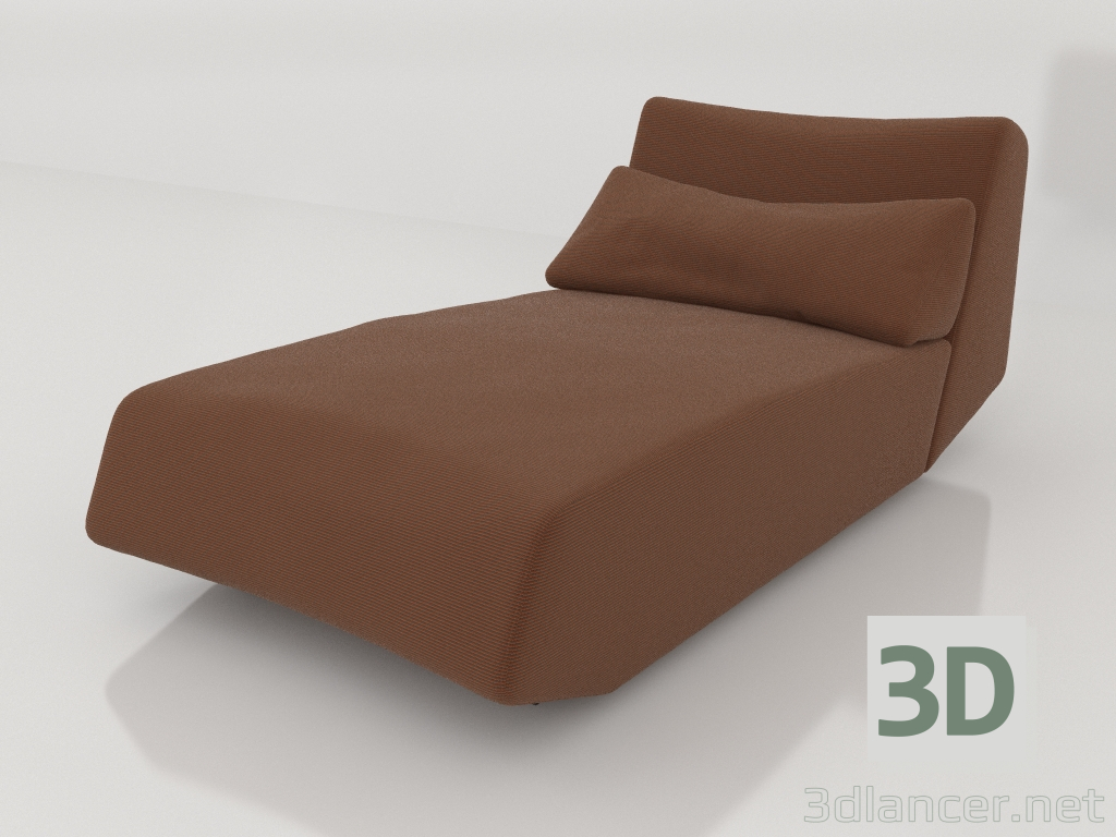 3d model Módulo sofá L respaldo bajo - vista previa