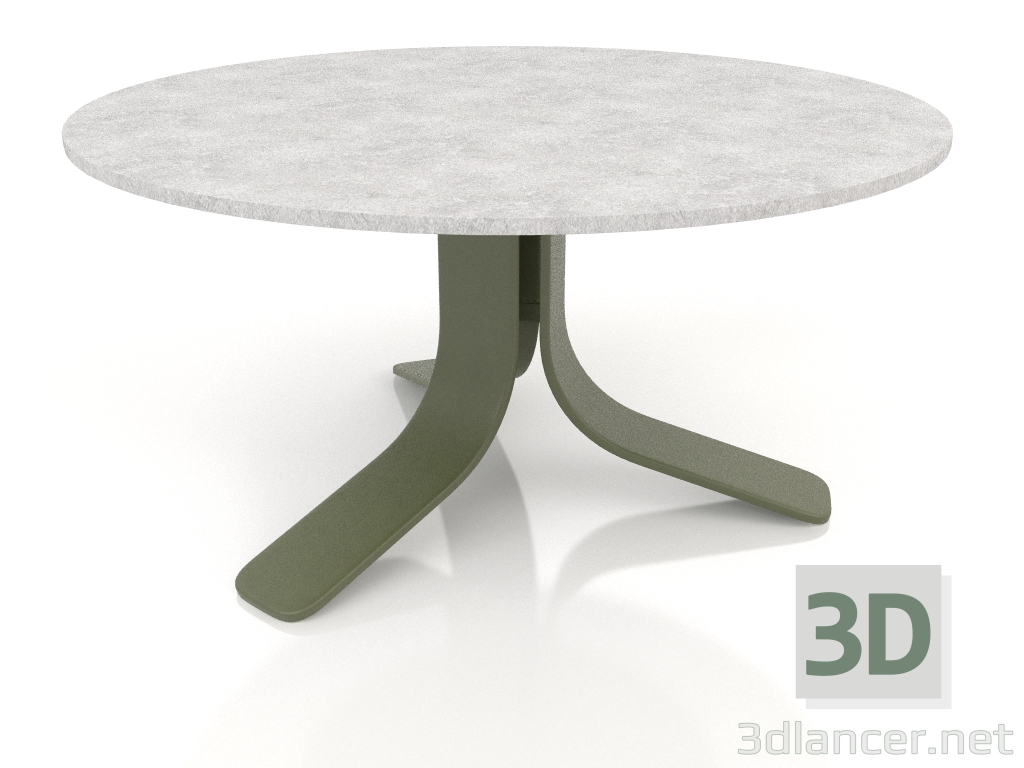 3d model Mesa de centro Ø80 (Verde oliva, DEKTON Kreta) - vista previa