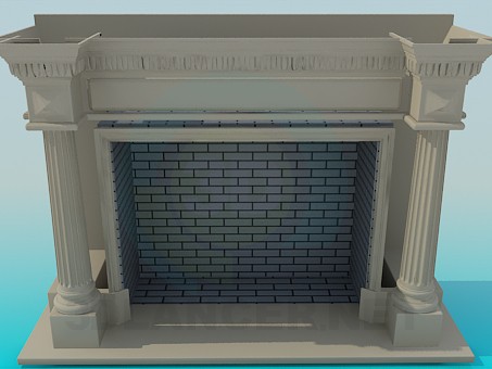 3d model Fireplace - preview