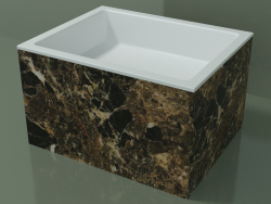 Lavabo da appoggio (01R132301, Emperador M06, L 60, P 48, H 36 cm)