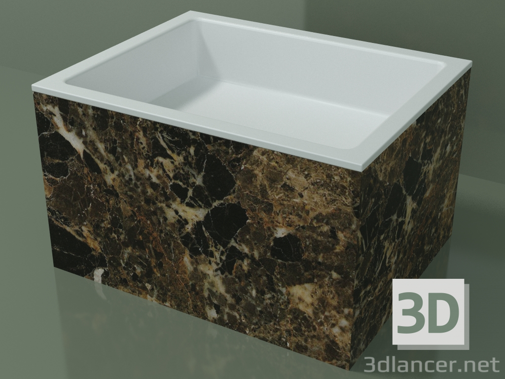 3D modeli Tezgah üstü lavabo (01R132301, Emperador M06, L 60, P 48, H 36 cm) - önizleme