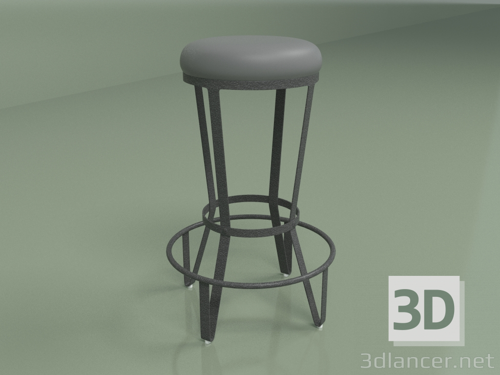 Modelo 3d Banco de bar Jedi (cinza, preto ondulado) - preview