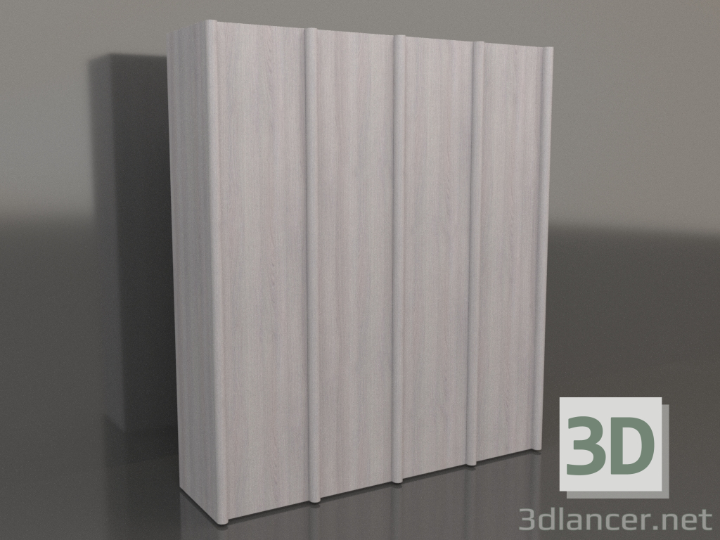 3D modeli Gardırop MW 05 ahşap (2465x667x2818, ahşap soluk) - önizleme