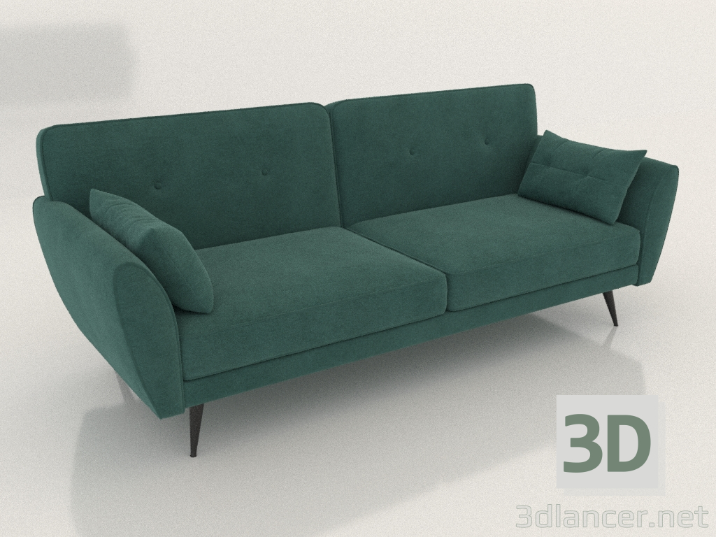 3d model Sofá cama Edinburgh (verde) - vista previa