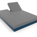 modello 3D Letto con schienale 140 (grigio blu) - anteprima