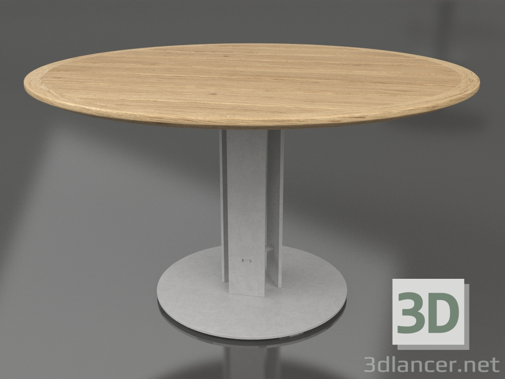 modèle 3D Table à manger Ø130 (Gris agate, bois Iroko) - preview