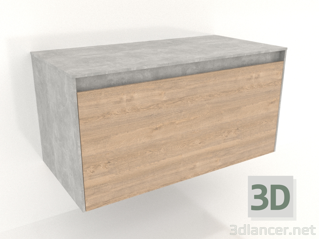 modèle 3D Armoire suspendue 100 cm (MOB0110BS+MOB0710DB) - preview