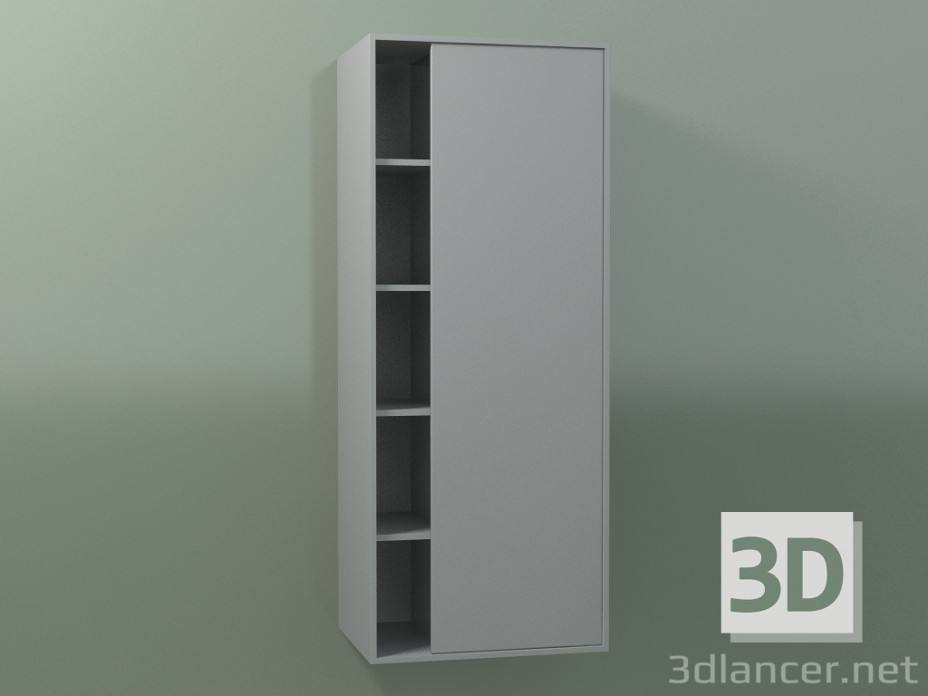 3d model Armario de pared con 1 puerta derecha (8CUCDDD01, Silver Grey C35, L 48, P 36, H 120 cm) - vista previa