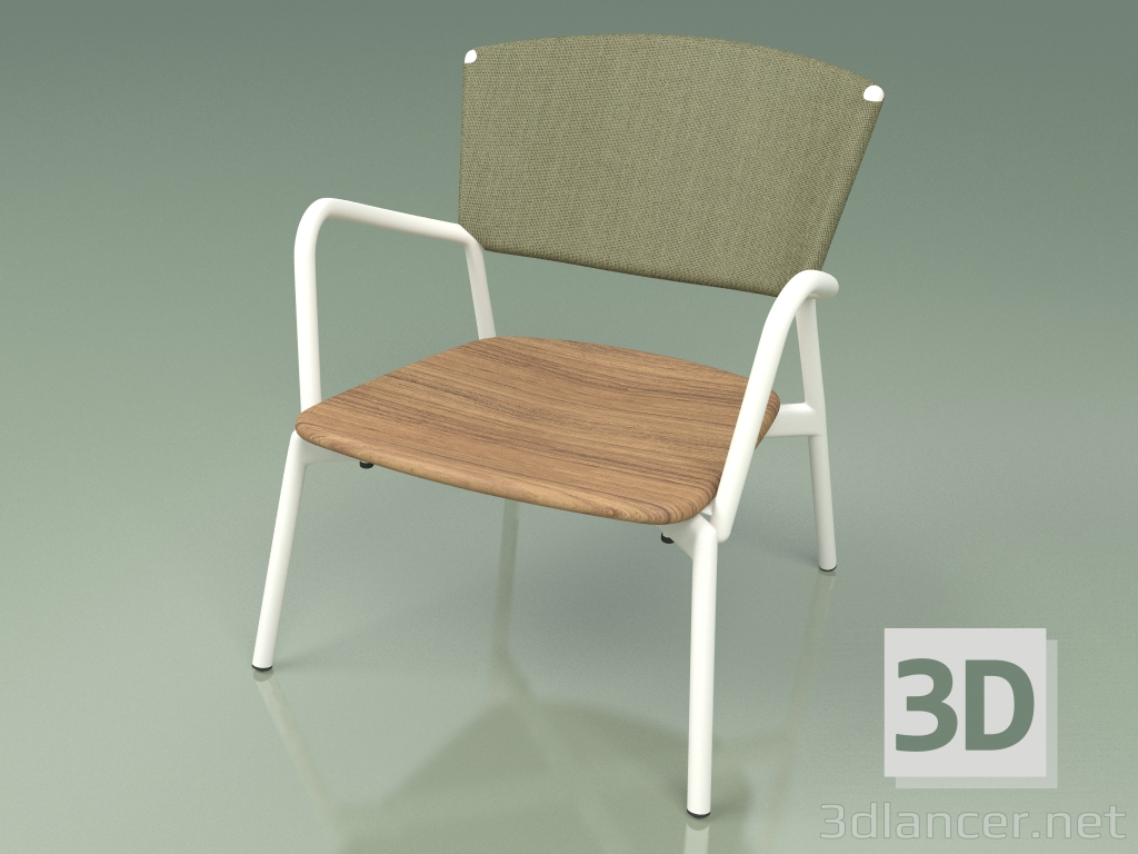 Modelo 3d Cadeira 027 (Metal Milk, Batyline Olive) - preview