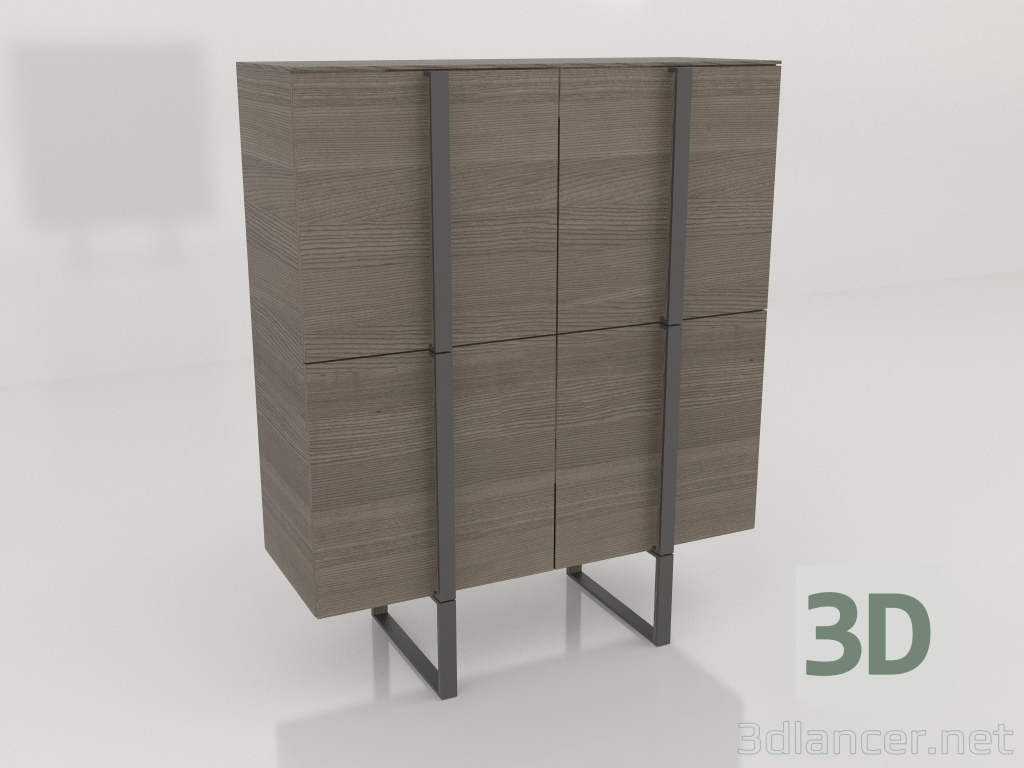 3d model Bookcase (dark) - preview