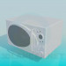 3d model Horno de microondas blanco - vista previa